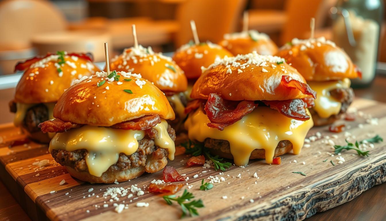 Garlic Parmesan Bacon Cheeseburger Bombs