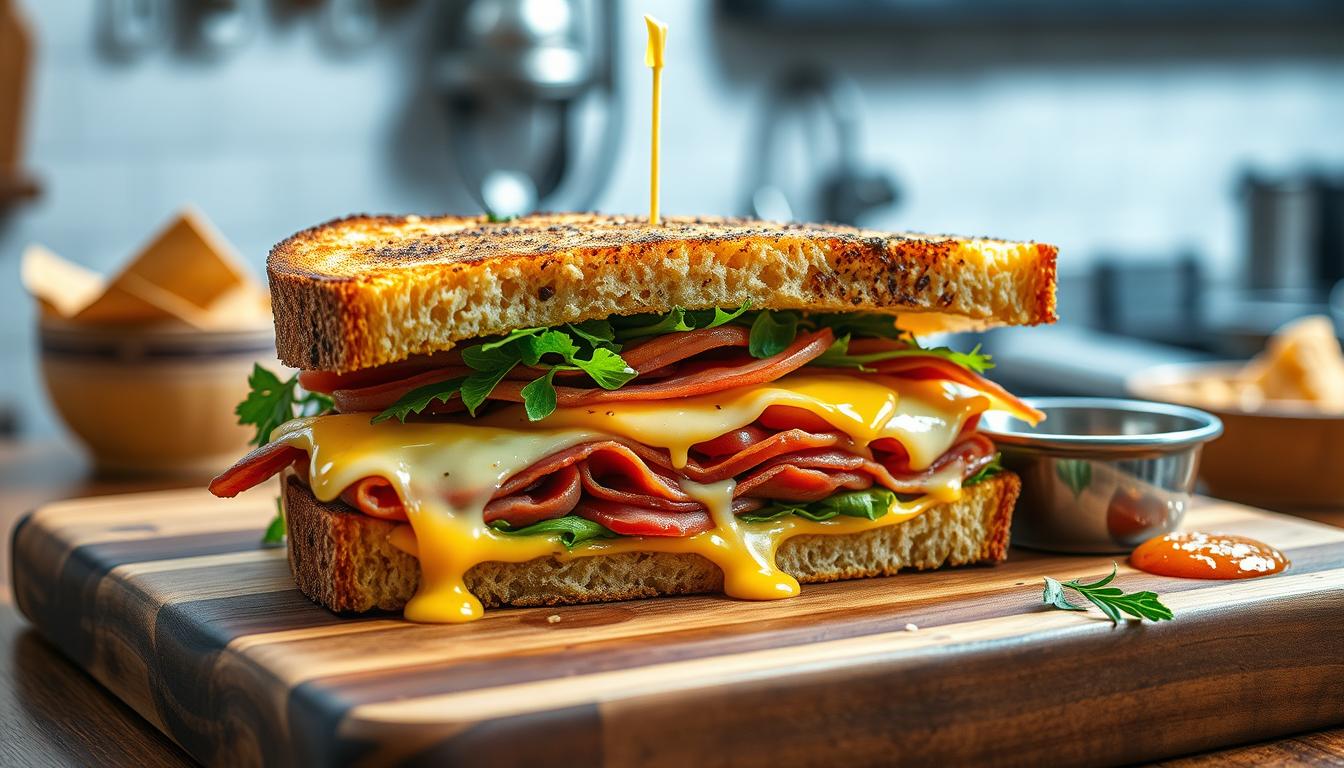 french smashed sandwiches