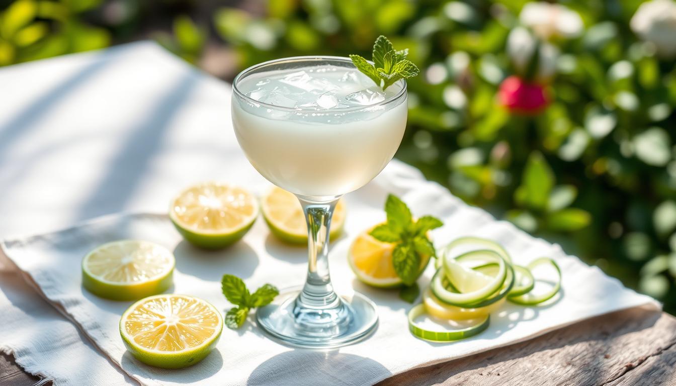 white linen cocktail