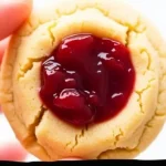 Raspberry Almond Thumbprint Cookies