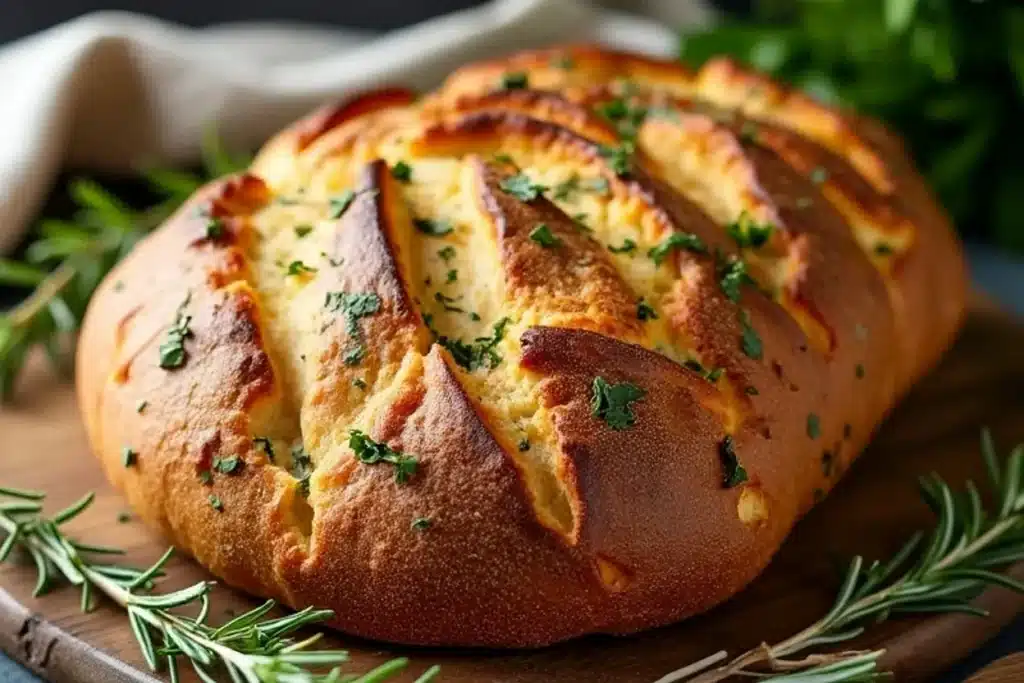 Italian herbs and cheese bread