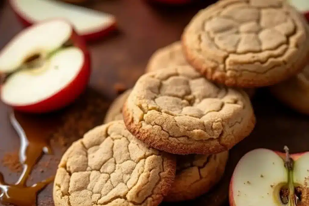 snickerdoodles with apples and caramel