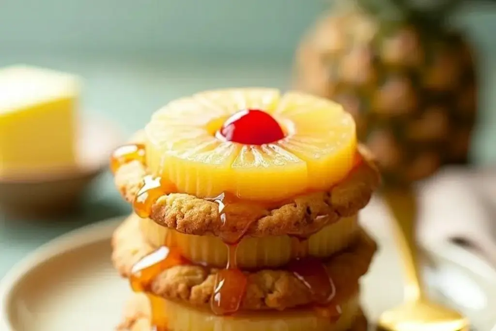 Pineapple Upside-Down Cookies