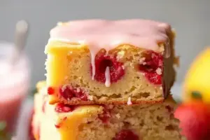 Strawberry Lemon Blondies