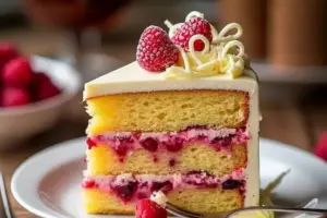 White Chocolate Raspberry Cake