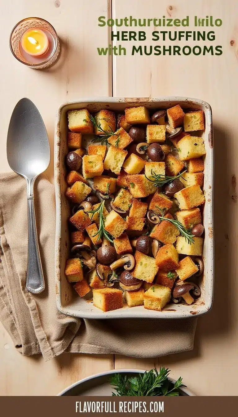 Irresistible Sourdough Stuffing Recipe with Herbs and Mushrooms