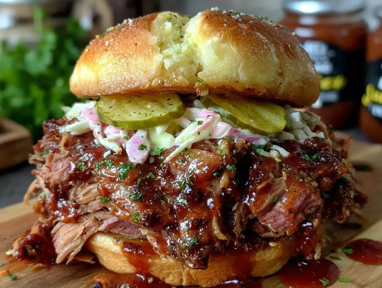 BBQ pulled pork sandwiches preparation steps
