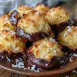 chocolate-dipped coconut macaroons - featured image