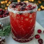 Christmas Cherry Fizz Mocktail - featured image