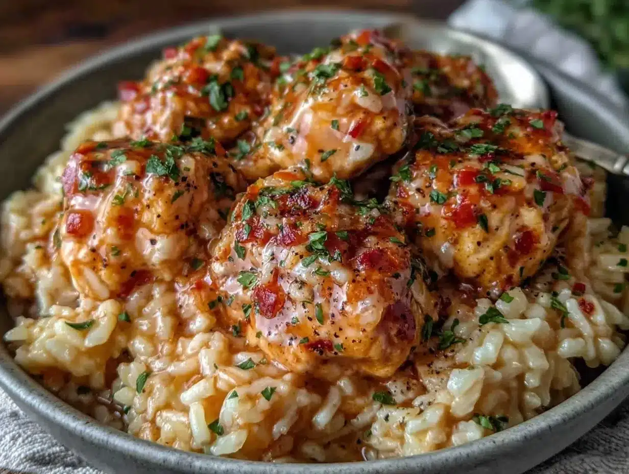 Creamy Instant Pot Chicken and Rice preparation steps