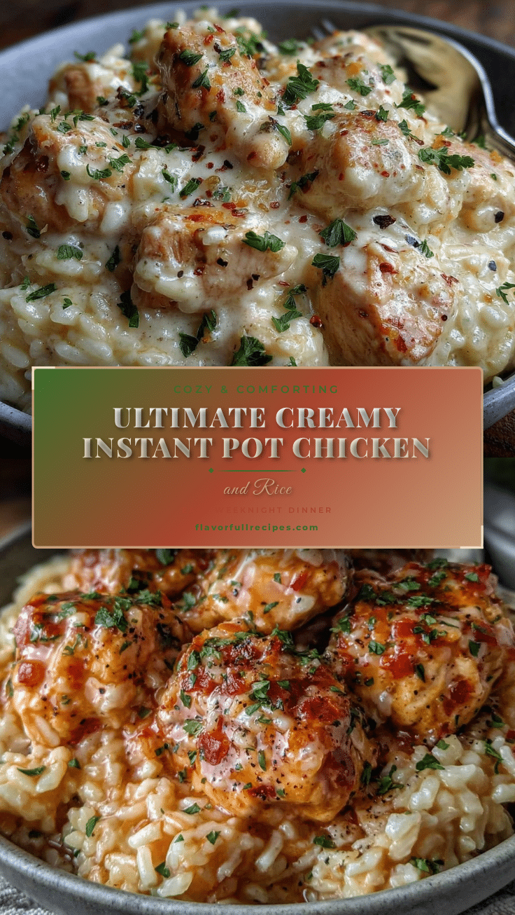 Creamy Instant Pot Chicken and Rice recipe
