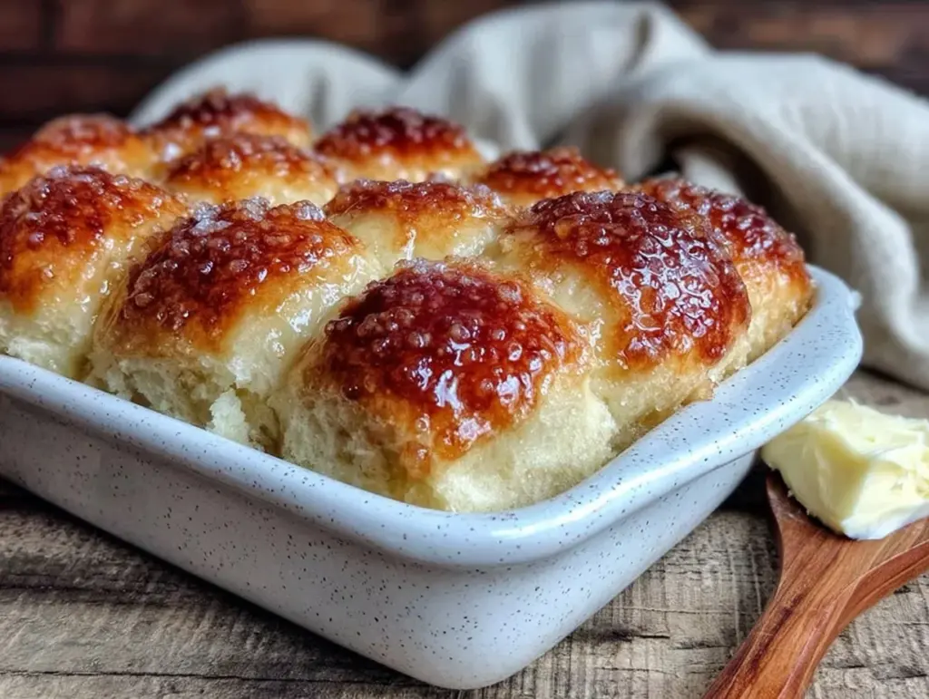 Fluffy Honey Butter Dinner Rolls - featured image