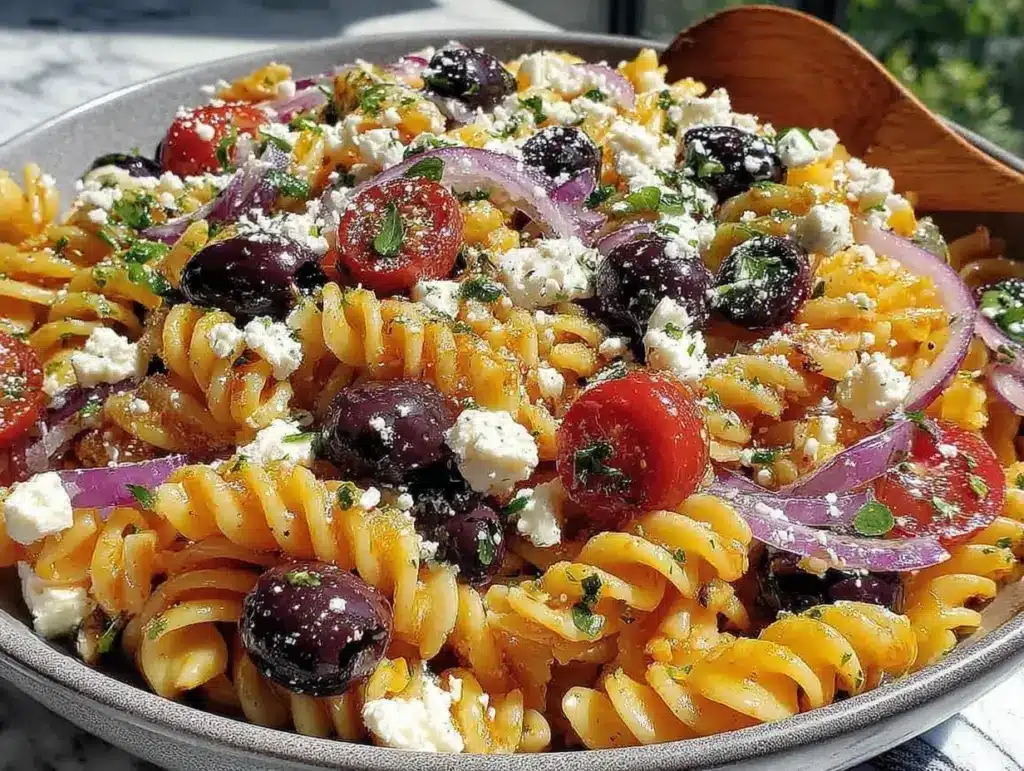 Fresh Greek Pasta Salad Recipe Easy and Perfect for Summer