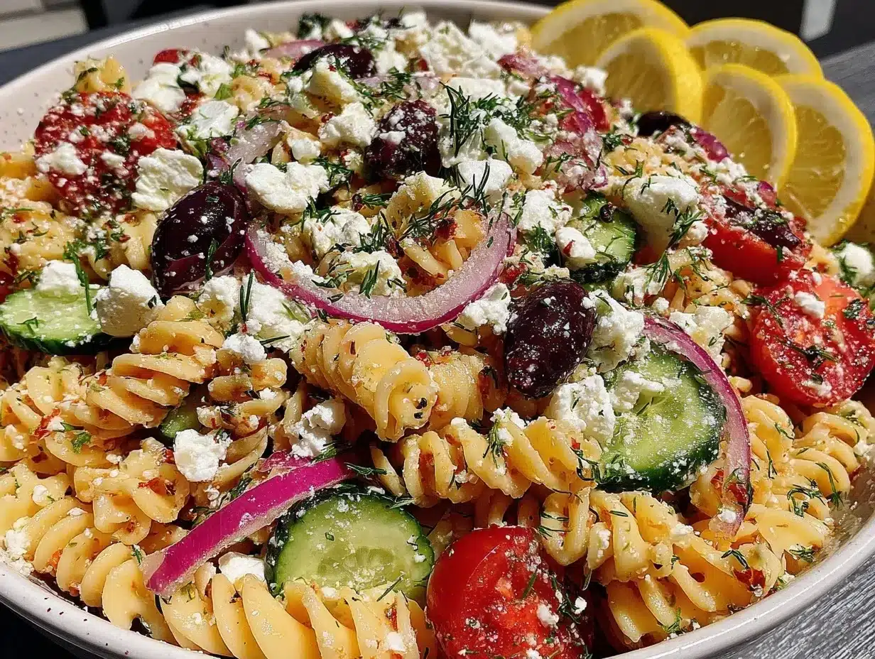 Fresh Greek Pasta Salad Recipe Easy and Perfect for Summer