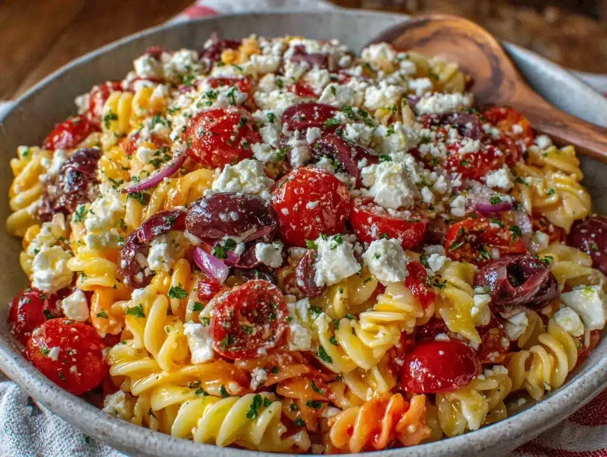 Fresh Greek Pasta Salad Recipe Easy and Perfect for Summer