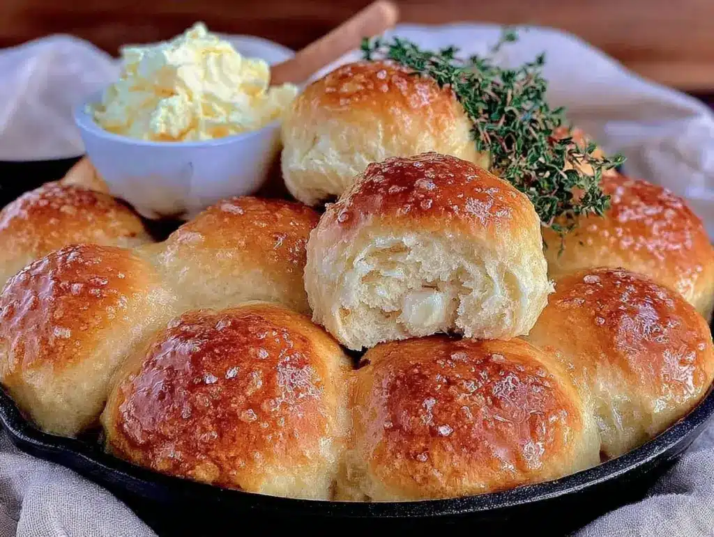 honey butter dinner rolls - featured image