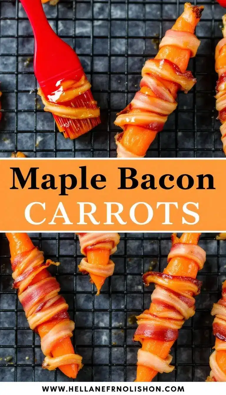 Pinterest pin for maple bacon carrots