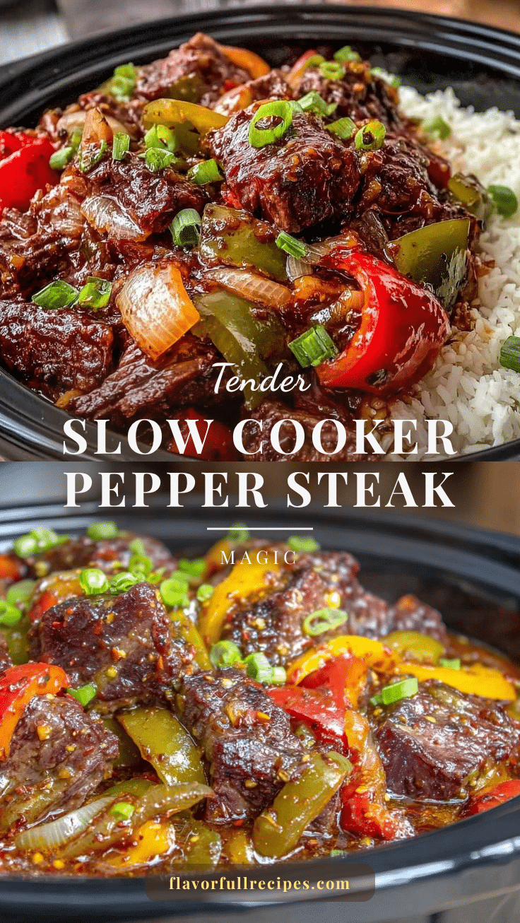 slow cooker pepper steak recipe