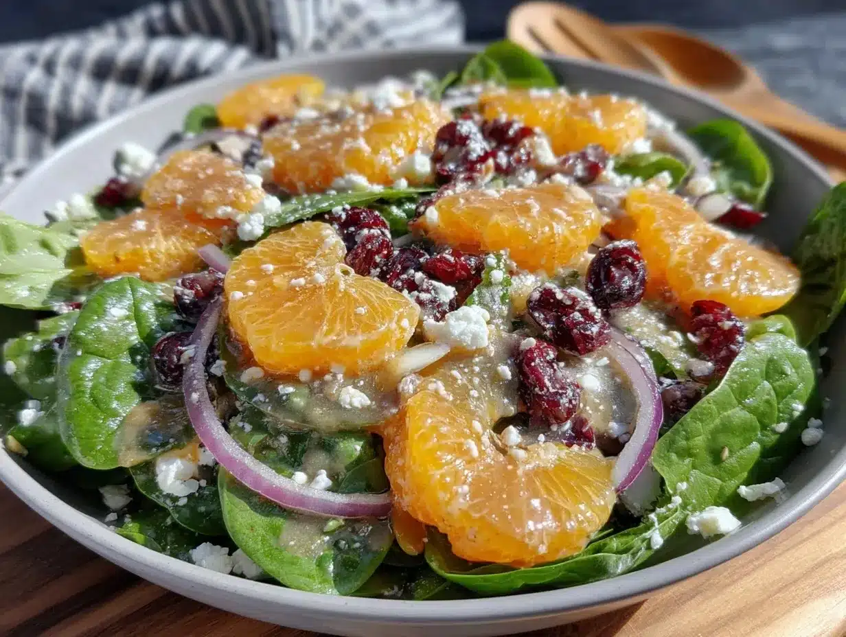 spinach mandarin orange salad preparation steps