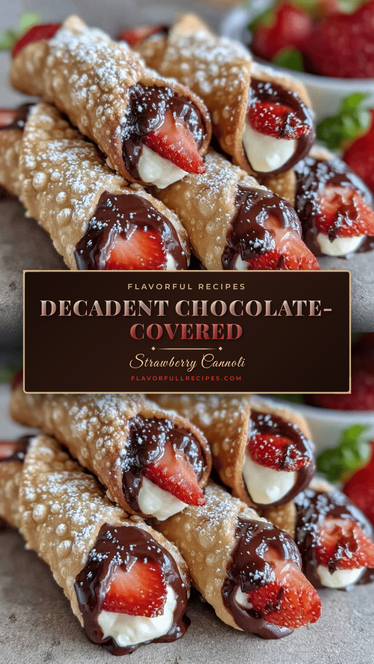 Image result for Decadent Chocolate-Covered Strawberry Filled Cannoli Recipe Easy ...