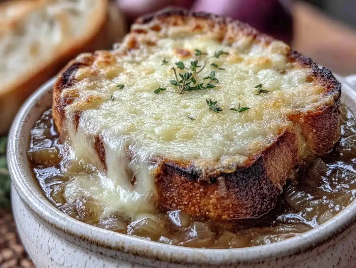 Cozy French Onion Soup Recipe with Melted Gruyère and Crispy Baguette Guide