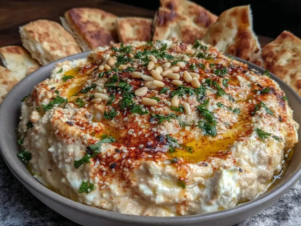 creamy baba ganoush dip - featured image