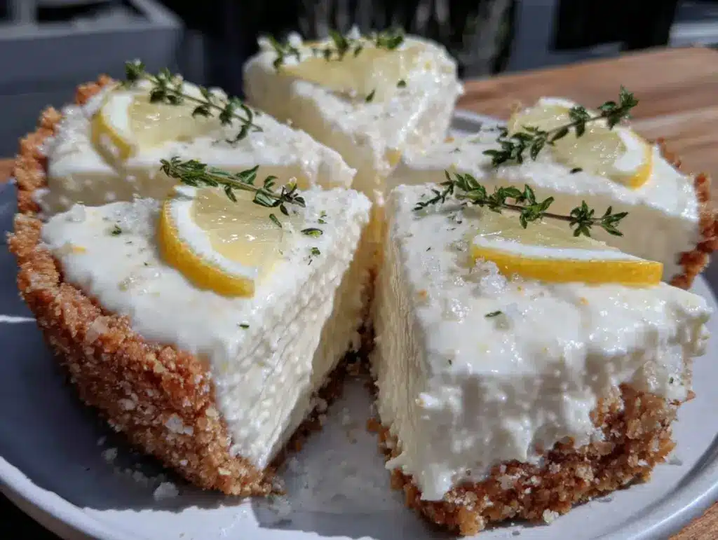 creamy frozen lemonade pie - featured image
