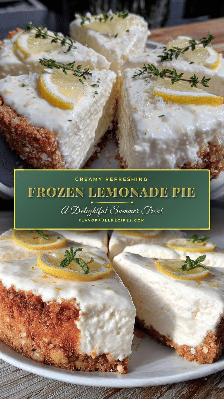 creamy frozen lemonade pie recipe