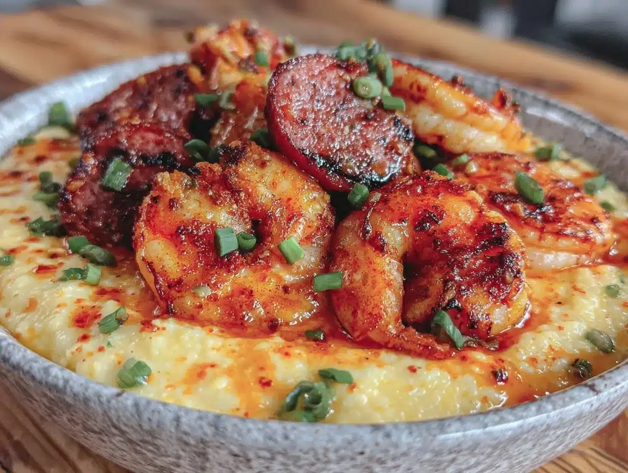 Cajun shrimp and grits preparation steps