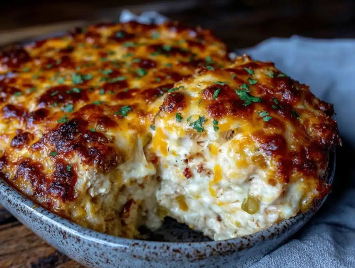 Creamy King Ranch Chicken Casserole preparation steps