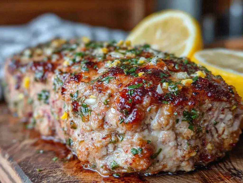 crockpot lemon garlic pork tenderloin - featured image
