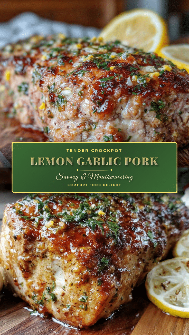 crockpot lemon garlic pork tenderloin recipe