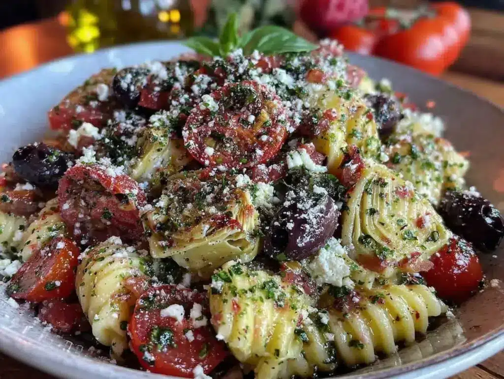 Easy Zesty Italian Antipasto Pasta Salad Recipe Perfect for Summer Parties