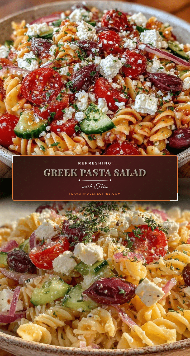 Fresh Greek Pasta Salad with Feta Easy Recipe for Light Mediterranean ...