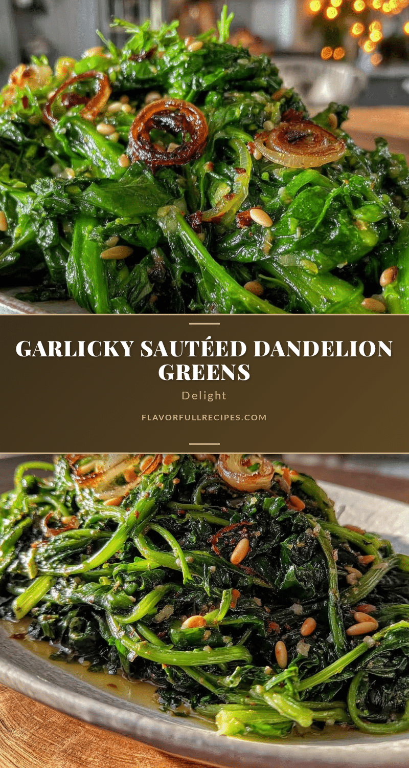Picture Idea: Fresh Sautéed Dandelion Greens Recipe With Garlic And Toasted Pine