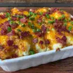 loaded baked potato casserole - featured image