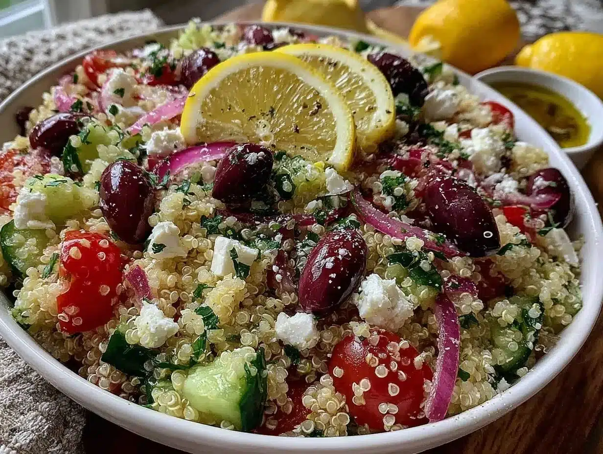 Mediterranean quinoa salad preparation steps