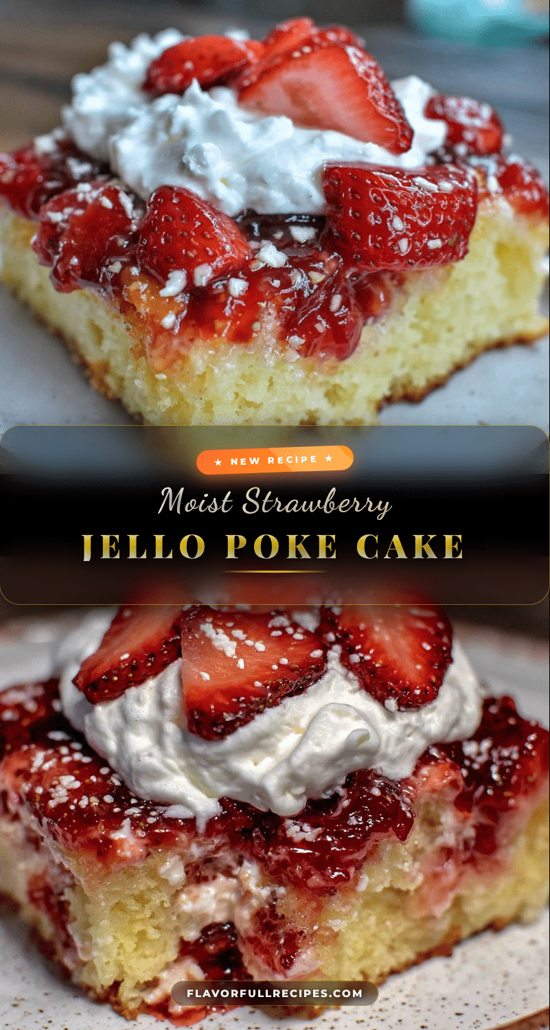 moist strawberry jello poke cake recipe