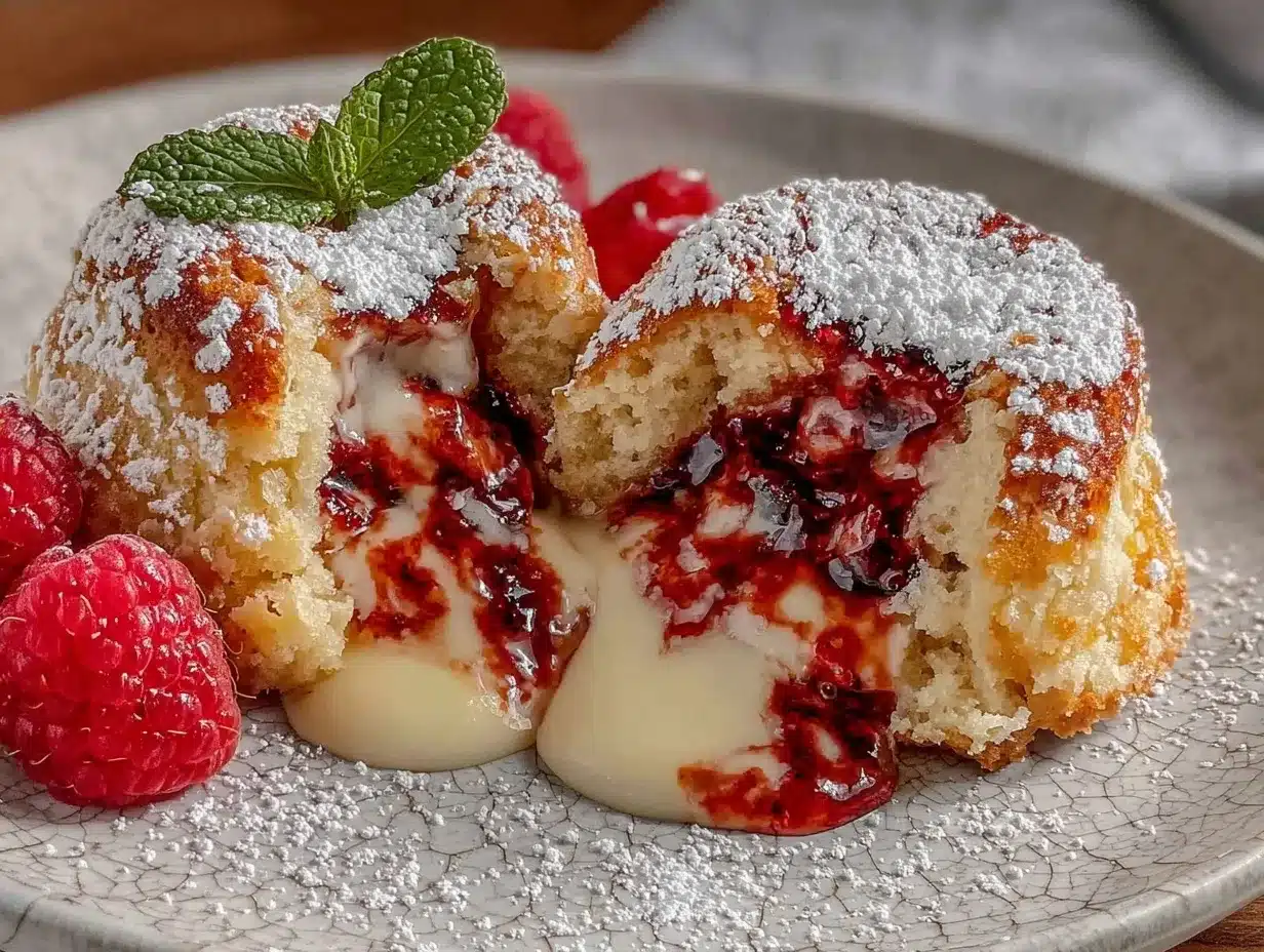 raspberry white chocolate lava cakes preparation steps