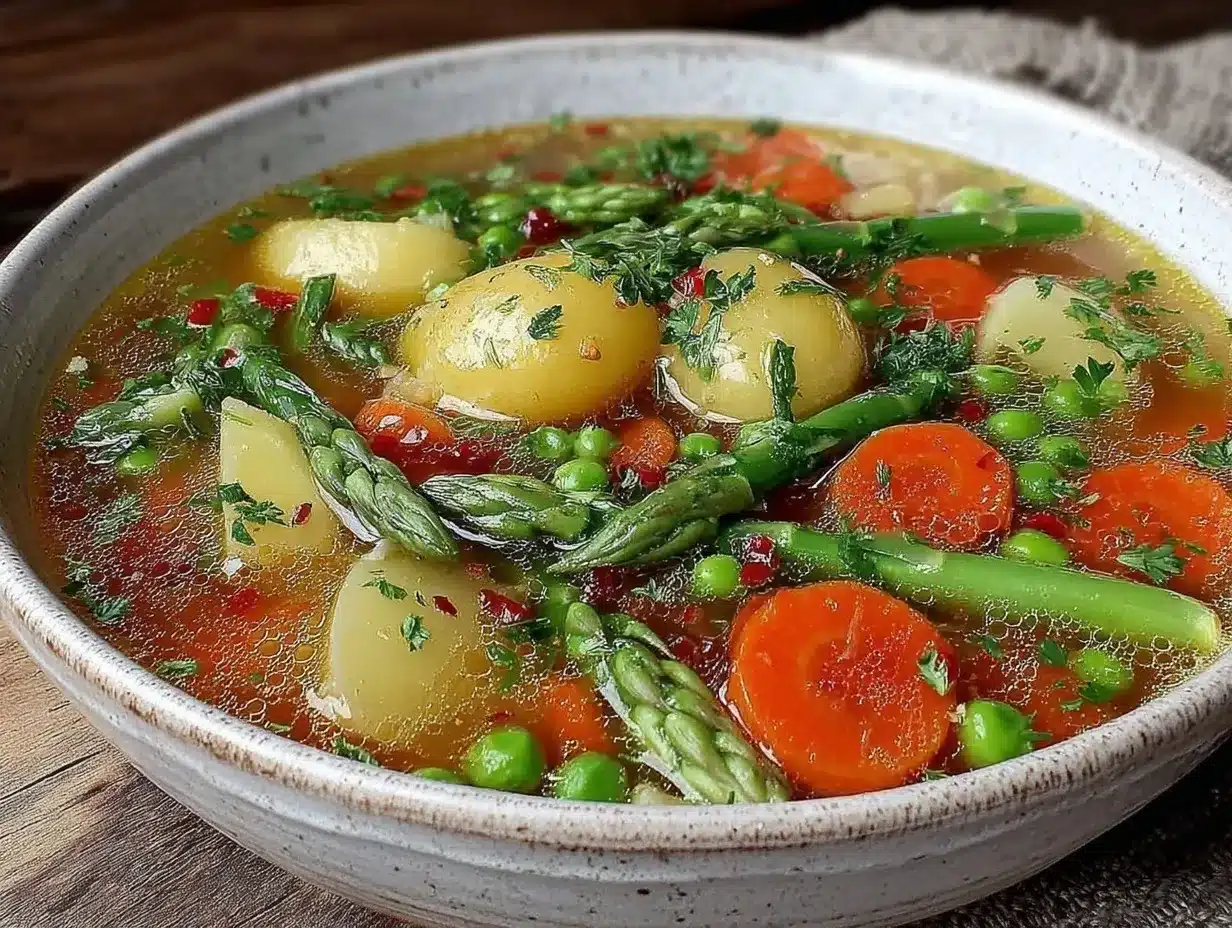 Cozy Slow Cooker Spring Vegetable Soup Recipe Easy and Fresh