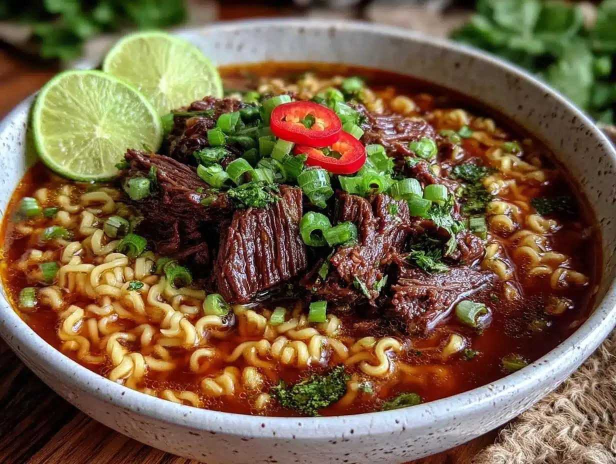birria ramen noodle soup preparation steps