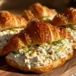 creamy classic chicken salad croissant sandwiches - featured image