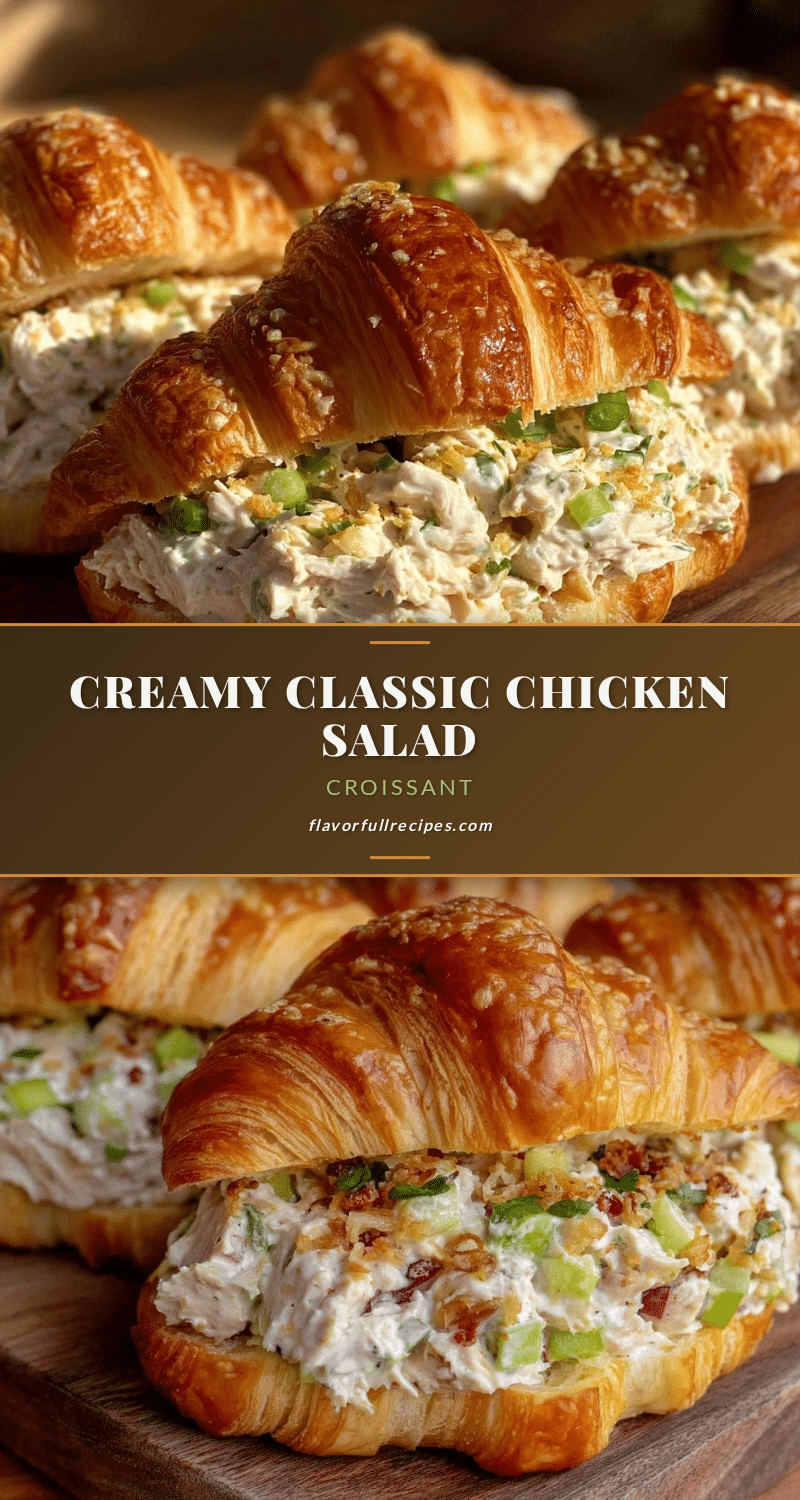 creamy classic chicken salad croissant sandwiches recipe