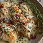 creamy crockpot marry me chicken - featured image