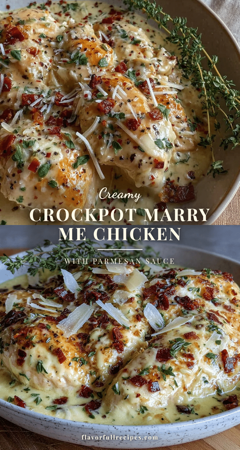 creamy crockpot marry me chicken recipe