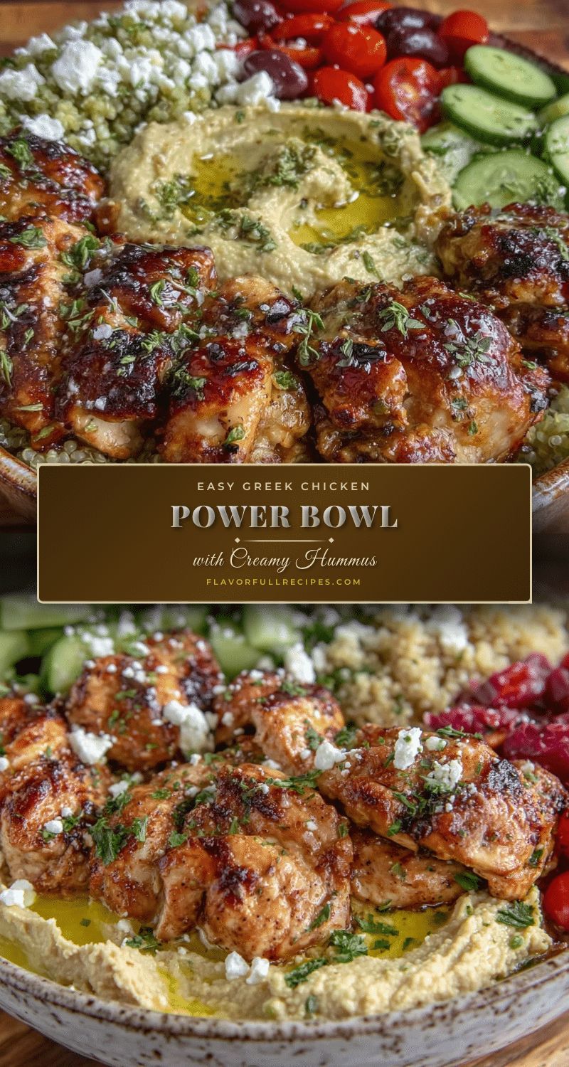 healthy greek chicken power bowl recipe