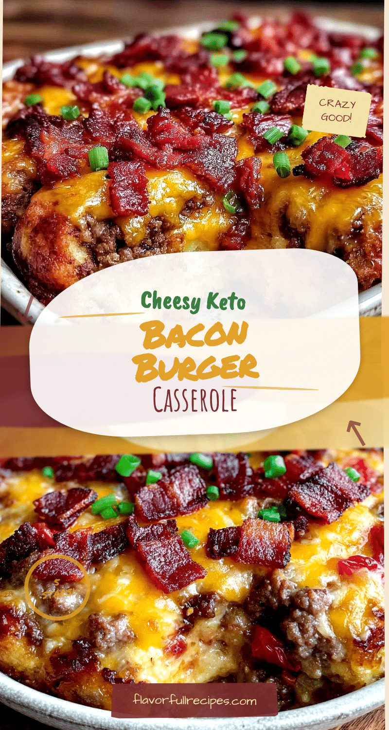Keto Bacon Cheeseburger Casserole recipe