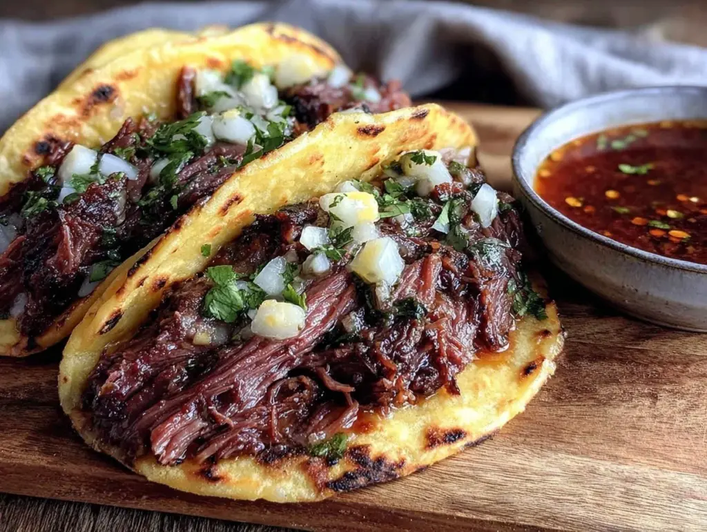 Slow Cooker Birria Beef Tacos Recipe with Rich Consommé Easy and Cozy