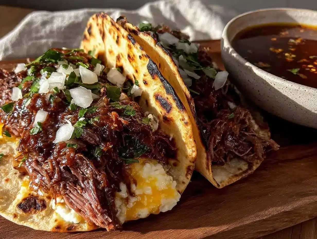 Slow Cooker Birria Beef Tacos Recipe with Rich Consommé Easy and Cozy
