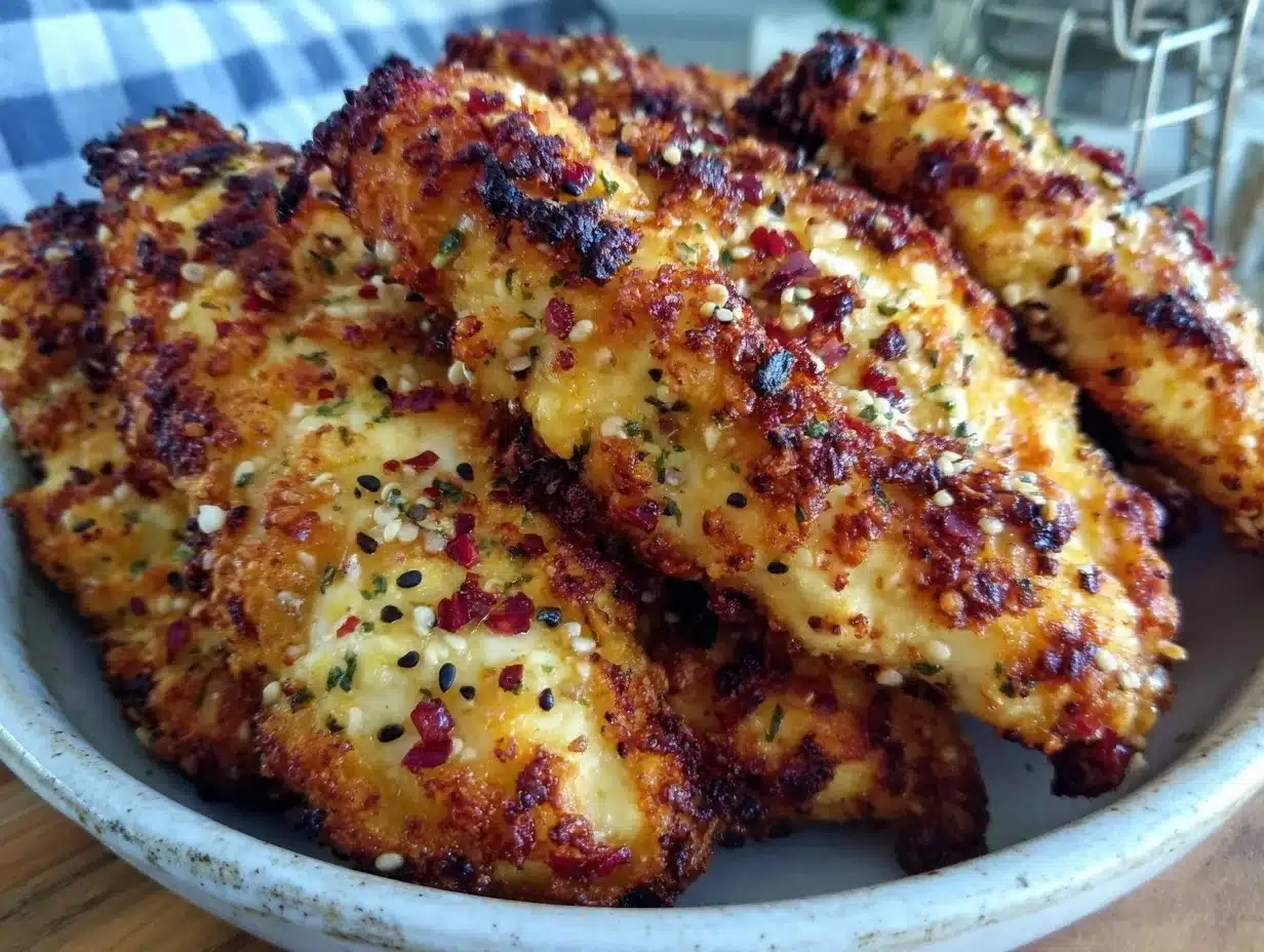 air fryer everything bagel chicken tenders preparation steps